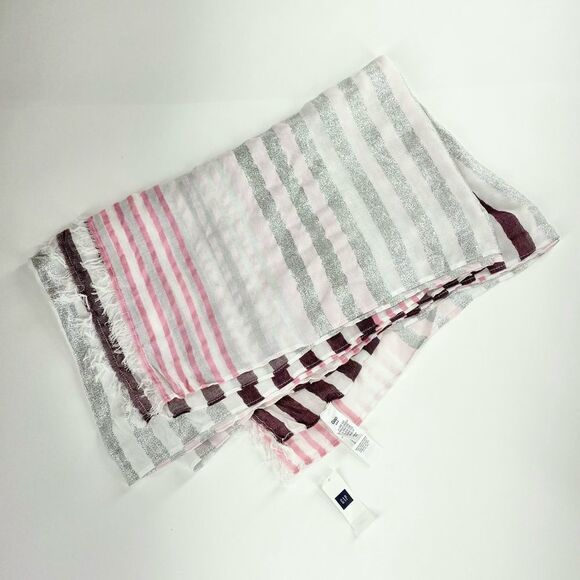 GAP striped metallic lightweight scarf - Picture 1 of 8